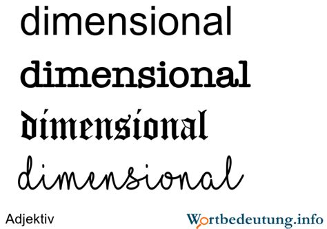 dimensional bedeutung.